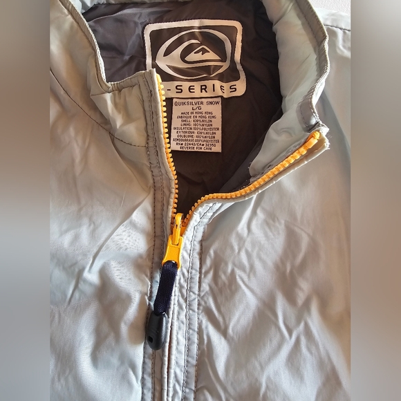 QUIKSILVER X-Series Men Blue Nylon PUFFER Snow Ski Vest Winter Jacket Man large - Picture 3 of 5